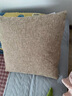 居八佰纯色亚麻沙发抱枕样板房靠垫客厅床头民宿靠枕套现代简约腰枕 卡其色（加厚素色亚麻） 50*50cm抱枕套(不含芯) 实拍图
