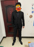吉约蒙（G·MONS）西服套装男士商务抗皱易打理休闲西装套装结婚新郎职业正装西装 黑色A版【上衣+裤子】C0020 52 实拍图