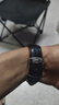 适配阿玛尼手表带原装真皮AR1981 2447 2433 60008黑武士表带 AMN-黑色黑线+银色蝴蝶扣 20mm 实拍图