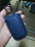 丰田钥匙套凯美瑞钥匙扣卡罗拉包雷凌壳威兰达荣放亚洲龙汉兰达 丰田智能【3键】蓝色疯马皮 实拍图