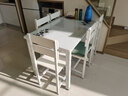 贝格娅 钢化玻璃餐桌椅组合简约现代餐桌长方形家用小户型吃饭桌子4人/6人 餐桌 120*70配6椅套餐 实拍图