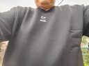 头号青年圆领卫衣男秋冬季加绒加大码男装笑脸休闲长袖T恤上衣服 黑 6XL  实拍图