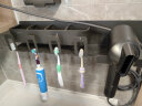 卡贝（cobbe）牙刷置物架吹风机架刷牙杯壁挂式免打孔卫生间漱口杯置物架牙刷架 实拍图