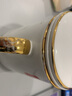 品聚德中式过滤茶杯骨瓷带盖家用泡茶杯茶漏杯喝茶杯办公室茶水分离杯子 描金兰花草款-（带礼盒） 实拍图