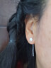 榛橙足银流苏耳线女气质几何耳链养耳洞耳钉女生圆脸显瘦耳饰 足银小雏菊耳线E10-9 实拍图
