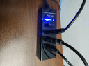 裕合联 usb3.0分线器扩展器扩展坞一拖四集线器多口转换器延长线hub笔记本电脑多口外接鼠标 USB3.0黑色四口带指示灯 0.5米 实拍图