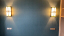 君鑫新中式壁灯客厅电视背景墙灯卧室床头现代中国风书房过道楼梯灯具 B6076-B黑色壁灯+送LED光源 实拍图