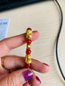爱名黄金貔貅转运珠手链女款 3D硬金999足金貔貅红绳手链手串 6mm红玛瑙+2个貔貅+1个爱心 实拍图