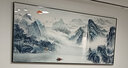 艺轩客厅装饰画沙发背景墙新中式字画横版大幅挂画山水壁画晶瓷画 背有靠山 210*90CM铝合金黑框 实拍图