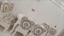 南椽之橱欧式餐桌家用可伸缩拉伸田园风组合套变形餐厅桌椅家庭长方形饭桌 定制尺寸（请咨询客服） 1.35m 方圆两用餐桌+8把餐椅 实拍图