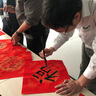 御宝阁2025年万年红福字斗方对联纸专用宣纸空白春联纸瓦当红纸手写批发洒金春节对联专用红纸半生熟 34*34cm描红斗方行楷（10张/包） 实拍图