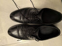 VOLO犀牛男鞋商务正装皮鞋冬季男士内增高透气德比鞋 黑色加绒 42 实拍图