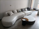 HODW 意式轻奢布艺沙发现代简约客厅小户型异形科技布弧形广东沙发 转角沙发【3.6米】猫爪皮 4cm乳胶座包 实拍图