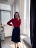 唐谜西装半身裙女夏季薄款2025新款高腰通勤包臀裙中长款后开叉一步裙 【短款-60CM】黑色 M (27) 【95-105斤】 实拍图