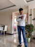 HOUQIYE牛仔裤男修身春夏韩版弹力九分小脚裤子休闲百搭牛仔裤 K32-5蓝色 30(110-120斤) 实拍图