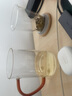 万佳臻 茶杯茶水分离杯玻璃带把泡茶杯大容量绿茶杯喝茶杯办公室水杯 厚底云雾杯|黄把|400ml 实拍图