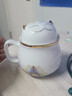 午间 招财猫陶瓷办公杯茶水分离茶杯带盖过滤家用泡茶杯水杯杯子礼品 招财猫-办公杯（光洁白）+旅行包 实拍图
