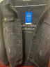 真维斯（JEANSWEST）夹克男2025春夏季亲肤透气刺绣时尚百搭男士牛仔夹克外套黑灰2XL 实拍图
