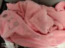 洁丽雅儿童带帽斗篷浴巾新生婴儿洗澡巾比纯棉纱布柔软吸水宝宝浴袍 长耳粉兔70_140cm（春夏1-4岁） 实拍图