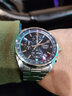 精工（SEIKO）手表 计时系列商务三眼休闲蓝盘钢带石英男表 SSB377P1生日礼物 实拍图