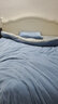 海澜之家（HLA）牛奶绒四件套 A类加绒冬季保暖法兰绒珊瑚绒床品四件套家用被套 宾利蓝+浅灰 1.8床笠款四件套,被套200*230cm 实拍图