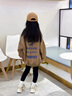 纯贝兔（CHUNBEITU）女童卫衣2023秋冬新款洋气童装连帽加绒上衣中大童小女孩宽松衣服 PADA卫衣 咖色（春秋） 140（建议身高135cm左右） 实拍图