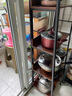 悦莱居2025置物架落地靠墙客厅多层储物梯形货架家用简易展示架子收纳架 【四层60公分】深胡桃+黑架(非主 实拍图