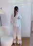 JTTCAC日系仿真丝睡衣女春秋高级轻奢感气质长袖两件套睡衣家居服套装 乳白色（一套） L （110-130斤） 实拍图