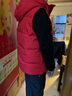 鸭鸭（YAYA）羽绒马甲情侣男女同款2024年冬季新款短款马夹背心连帽羽绒服外套 中国红色 L (175) 实拍图
