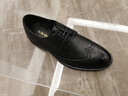 奥康（Aokang）男士商务正装皮鞋婚宴雕花牛皮布洛克鞋子黑色38码 实拍图
