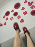 利达妮（TZLDN）【买一送一】结婚拖鞋女红色一对情侣新郎新娘新婚喜庆保暖棉拖鞋 新娘+新郎【心选蝴蝶结】 40-41 女+42-43男 实拍图