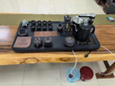 树彬乌金石全自动上水功夫茶具套装家用一体茶盘茶海客厅办公室茶艺会 福禄长久乌金石紫砂套装配双桶 实拍图