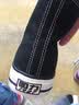 回力 warrior 帆布鞋男女情侣经典休闲鞋中高帮百搭潮流布鞋运动鞋 WXY473 黑色 40 实拍图