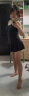 李宁（LI-NING）泳衣女士修身遮肚显瘦连体裙式温泉度假保守大码泳装020 黑色XL 实拍图