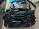 左森男包单肩包休闲包 韩版潮流男士包包复古斜挎包手提包旅行包 黑色 大号 实拍图