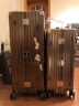 百娑（BilovSol）全铝镁合金行李箱男全金属拉杆箱全铝合金拉杆箱商务女复古直角箱 复古版-钛金色 24寸 实拍图