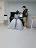 小咔衣浓儿童礼服公主裙花童婚纱小女孩生日主持人高端女童钢琴演出服夏季 灰色长款无袖01-C2 170 实拍图