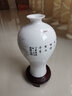 欢畅 景德镇陶瓷器花瓶中式现代家居客厅装饰书房电视柜博古架摆件 雪景梅瓶+木底座 实拍图