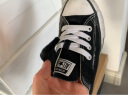 匡威（Converse）童鞋儿童低帮帆布鞋春季男女童全明星新品经典款软底魔术贴帆布鞋 黑色[经典款新版】 偏大选小一码 29 【建议脚长19cm】 实拍图