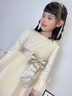 彬单儿童礼服春秋长袖公主裙女童主持人钢琴演出服8188 香槟色 120  实拍图