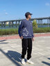 真维斯（Jeanswest）加绒雪尼尔裤子男秋冬季加厚保暖重磅宽松学生显高运动男士休闲裤 【加绒束脚】中灰（ZS纯色） XL 实拍图