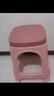 舒怡然 加厚塑料凳子家用客厅餐桌椅子高凳防滑熟胶板凳浴室茶几小凳子 中号带盖北欧粉30cm 实拍图