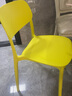 和大人餐椅家用塑料椅子现代简约餐厅饭桌靠背休闲椅北欧洽谈接待餐桌椅 LGF版黄色 加强加厚破损必赔 实拍图