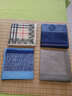 皇商全棉手 纯棉手绢男士大提花绅士手绢 男士全棉手帕口袋巾手绢大 J高古瓷绿+图腾绿+儒雅蓝灰边+灰 实拍图