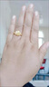 香港免税99沙金戒指女时尚百搭金叶花朵戒指镀金可调节指环送妈妈 花朵戒指女++sdjhdferf 实拍图