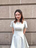 GARNUO绿色短袖连衣裙子女夏季法式气质小个子高级感礼服裙收腰显瘦短裙 绿色【短袖短款】 S【80-100斤】 实拍图