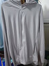 BRELRMON夏季防晒衣女男冰丝凉感连帽开衫防紫外线防晒服皮肤风衣运动外套 2021银灰色-男 4XL 实拍图