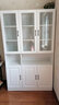 楚木匠 书柜 欧式书柜书架组合 玻璃门带门文件柜储物收纳家用落地书橱 三门无抽屉白色120*40*200 实拍图