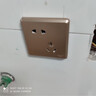 德力西（DELIXI） 开关插座面板窄边框CD813家简 电源插座86型曙光金色 空白面板 实拍图