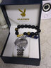 花花公子（PLAYBOY）品牌手表男表双日历商务休闲时尚石英表防水经典男士手表礼物 银灰钢带/精美礼盒/定制刻字 实拍图